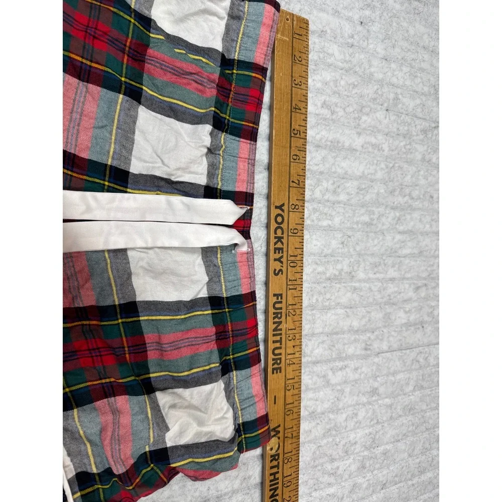 Victoria's Secret Plaid Pajama Shorts Red Green White‎ Tartan Sleepwear Large